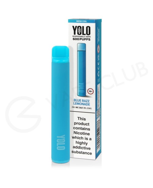 Blue Razz Lemonade Yolo Bar M600 Disposable Vape