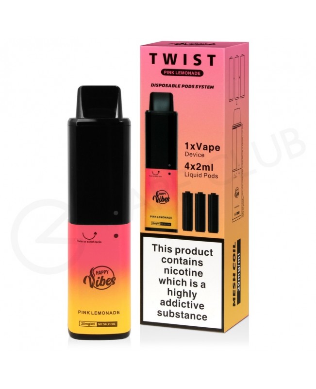 Pink Lemonade Happy Vibes Twist 2400 Disposable Vape