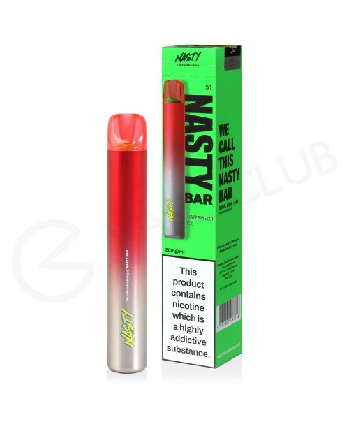 Watermelon Ice Nasty Bar DX2 Disposable Vape