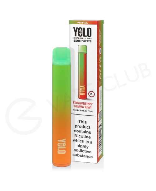 Strawberry Guava Kiwi Yolo Bar M600 Disposable Vap...