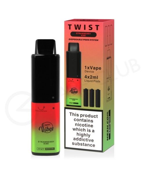 Strawberry Kiwi Happy Vibes Twist 2400 Disposable ...