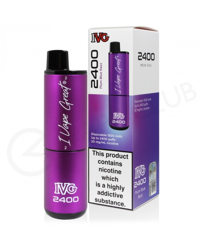 Plum Blue Razz IVG 2400 Disposable Vape