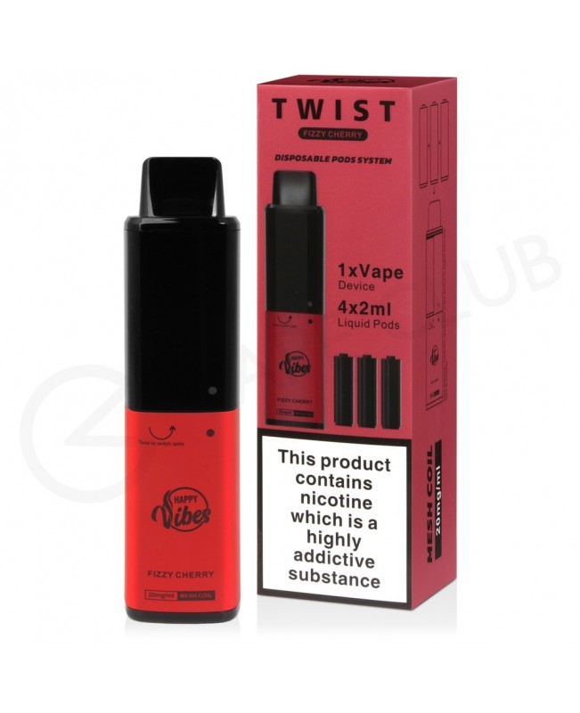 Fizzy Cherry Happy Vibes Twist 2400 Disposable Vape