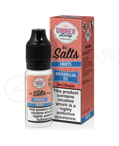 Watermelon Ice Nic Salt E-Liquid by Dinner Lady