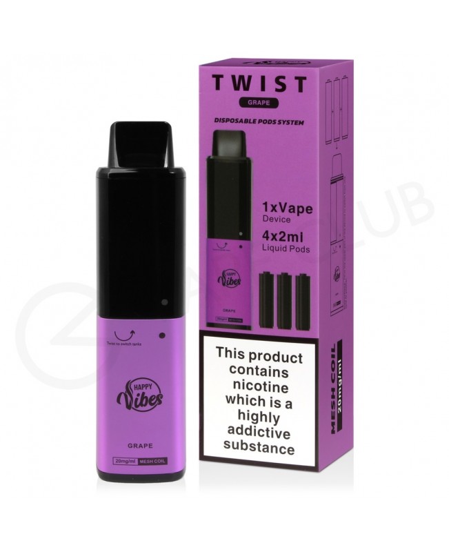 Grape Happy Vibes Twist 2400 Disposable Vape