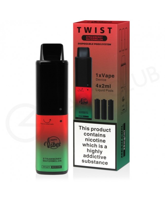 Strawberry Watermelon Happy Vibes Twist 2400 Disposable Vape