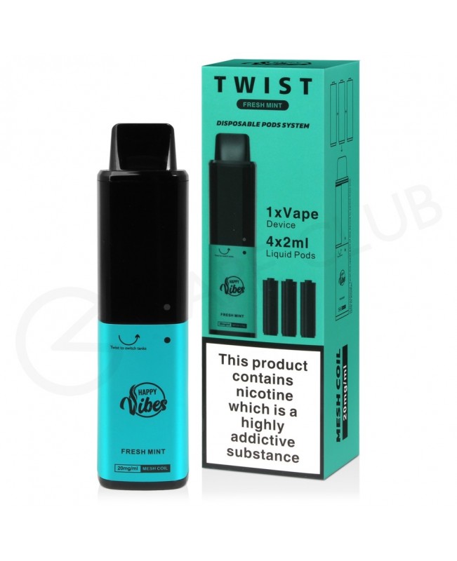 Fresh Mint Happy Vibes Twist 2400 Disposable Vape