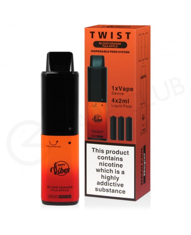 Blood Orange Fuji Apple Happy Vibes Twist 2400 Disposable Vape