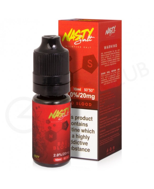 Bad Blood Nic Salt E-liquid by Nasty Salts