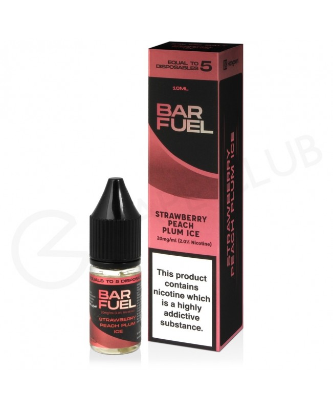 Strawberry Peach Plum Ice Nic Salt E-Liquid by Bar Fuel