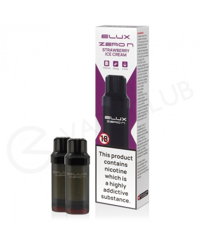 Strawberry Ice Cream Elux Zero N Prefilled Pod