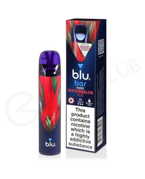 Watermelon Ice Blu Bar 1000 Disposable Vape