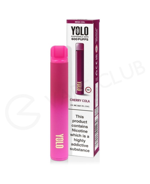 Cherry Cola Yolo Bar M600 Disposable Vape