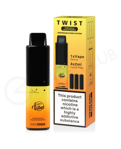 Pineapple Peach Mango Happy Vibes Twist 2400 Dispo...