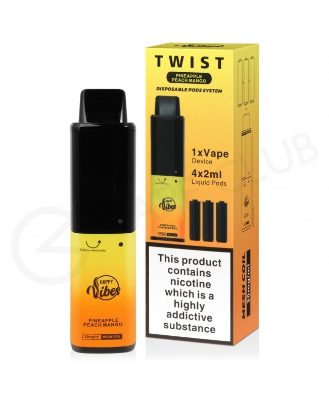 Pineapple Peach Mango Happy Vibes Twist 2400 Disposable Vape