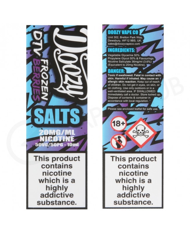 Frozen Berries Nic Salt E-liquid by Doozy Salts