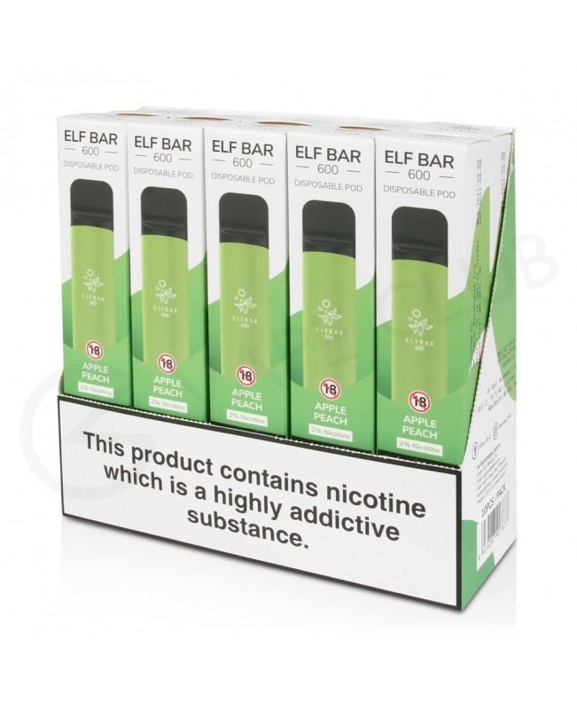 Elf Bar Apple Peach 10 x Disposable Vape Multi Pack