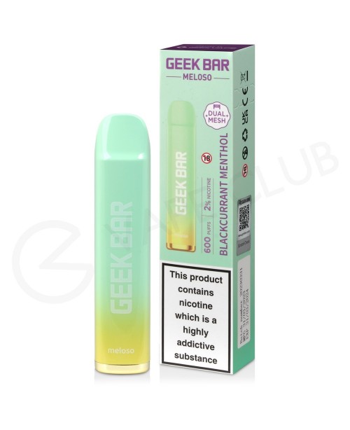 Blackcurrant Menthol Geek Bar Meloso Disposable Va...