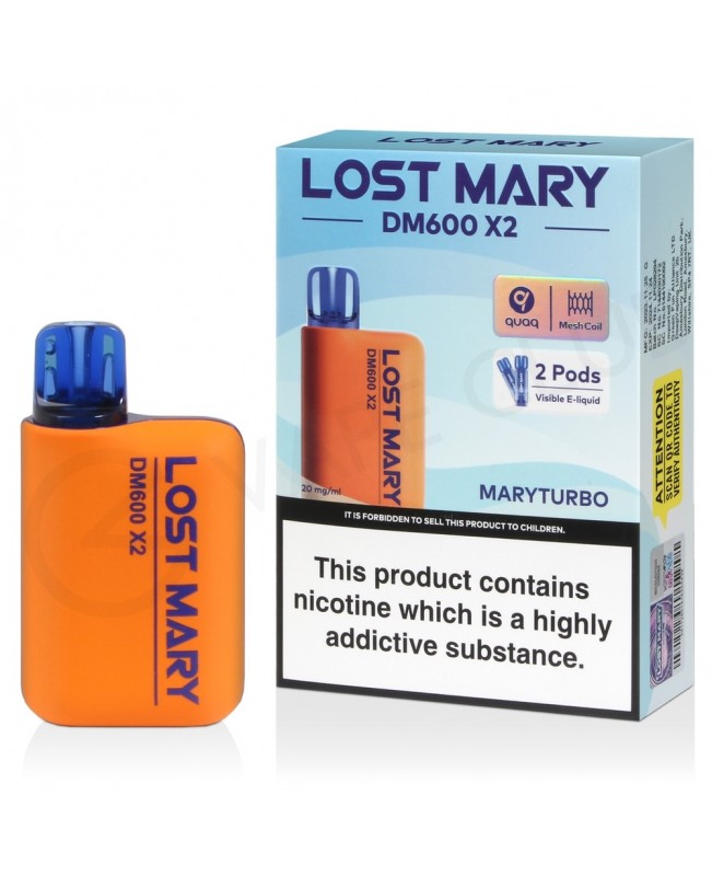 Maryturbo Lost Mary DM600 X2 Disposable Vape