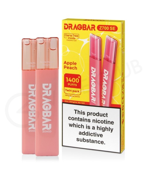 Apple Peach Drag Bar Z700 SE Disposable Vape (2 Pa...