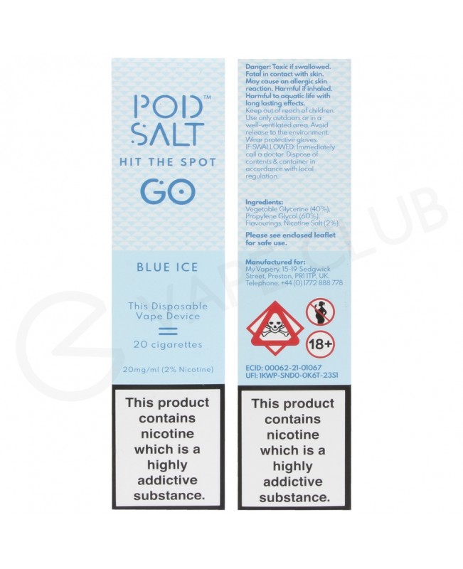 Blue Ice Pod Salt Go Disposable Vape