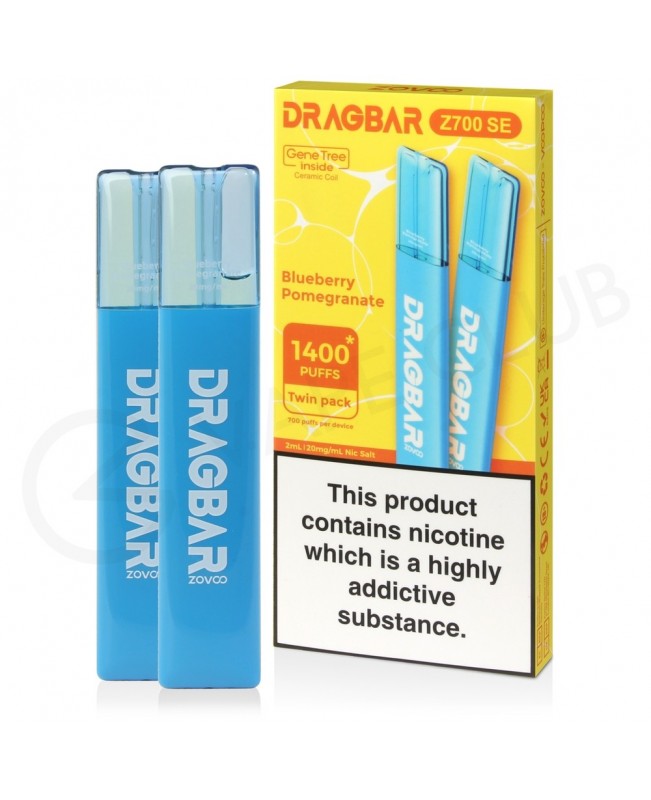 Blueberry Pomegranate Drag Bar Z700 SE Disposable Vape (2 Pack)