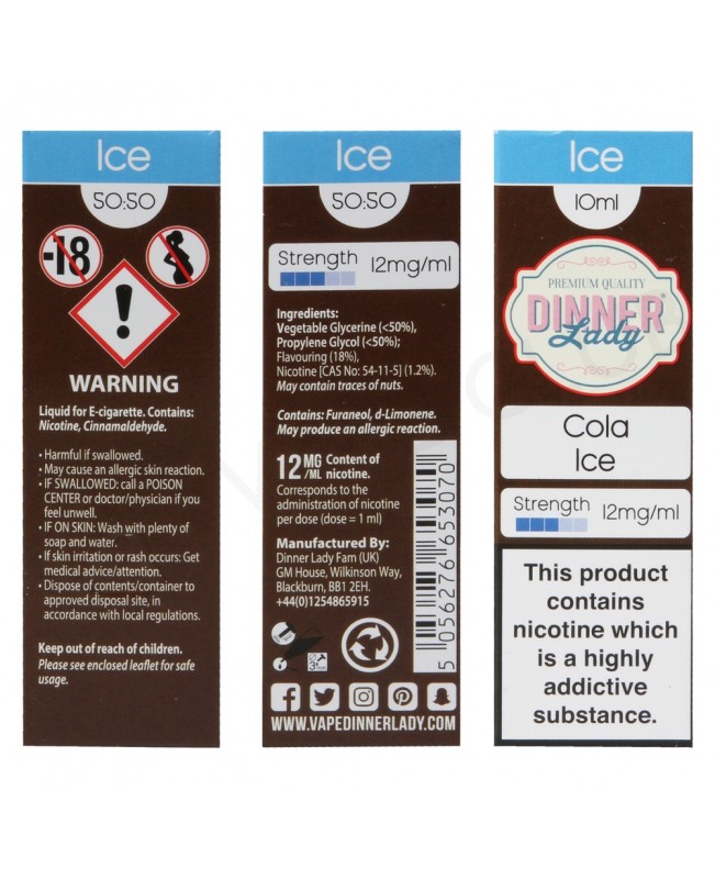 Cola Ice E-Liquid by Dinner Lady Ice