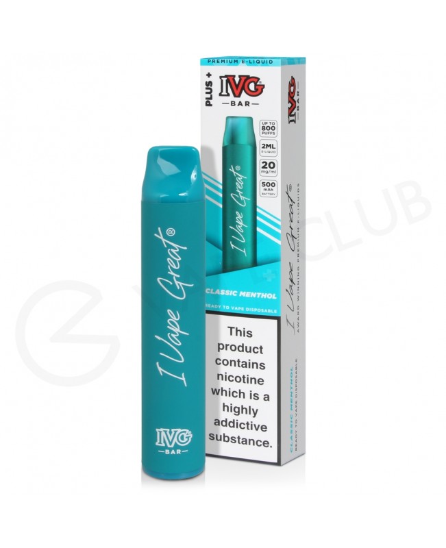 Classic Menthol IVG Bar Plus Disposable Vape