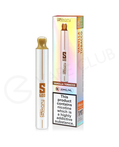 Vanilla Tobacco Sikary S600 Disposable Vape