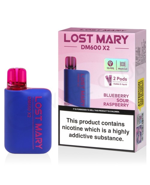 Blueberry Sour Raspberry Lost Mary DM600 X2 Dispos...