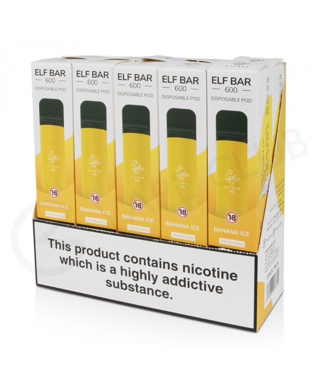 Elf Bar Banana Ice 10 x Disposable Vape Multipack