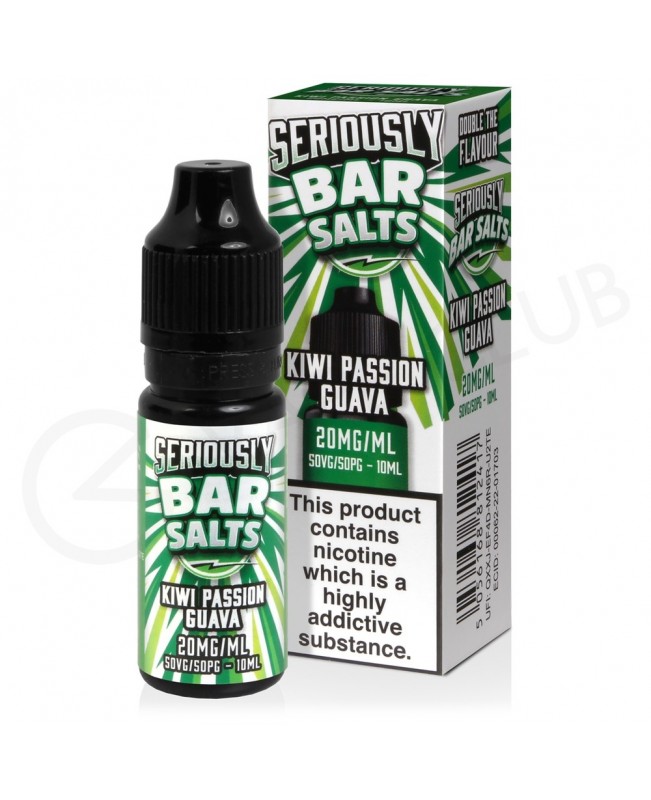 Kiwi Passionfruit Guava Nic Salt E-Liquid by Seriously Bar Salts