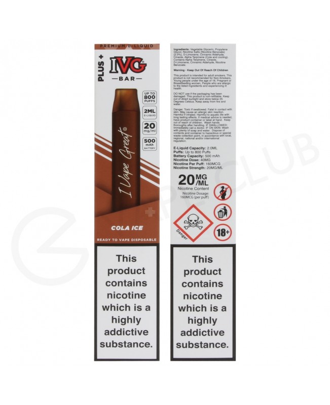 Cola Ice IVG Bar Plus Disposable Vape