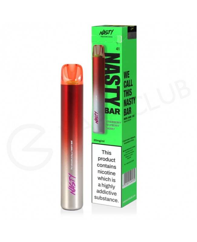 Strawberry Raspberry Cherry Nasty Bar DX2 Disposable Vape