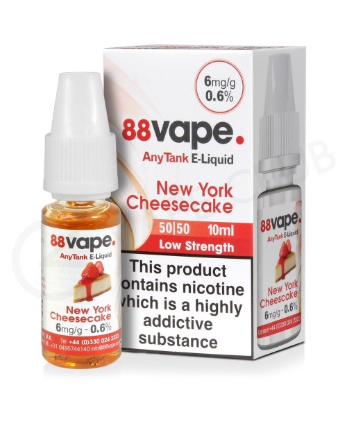 New York Cheesecake E-Liquid by 88Vape Any Tank