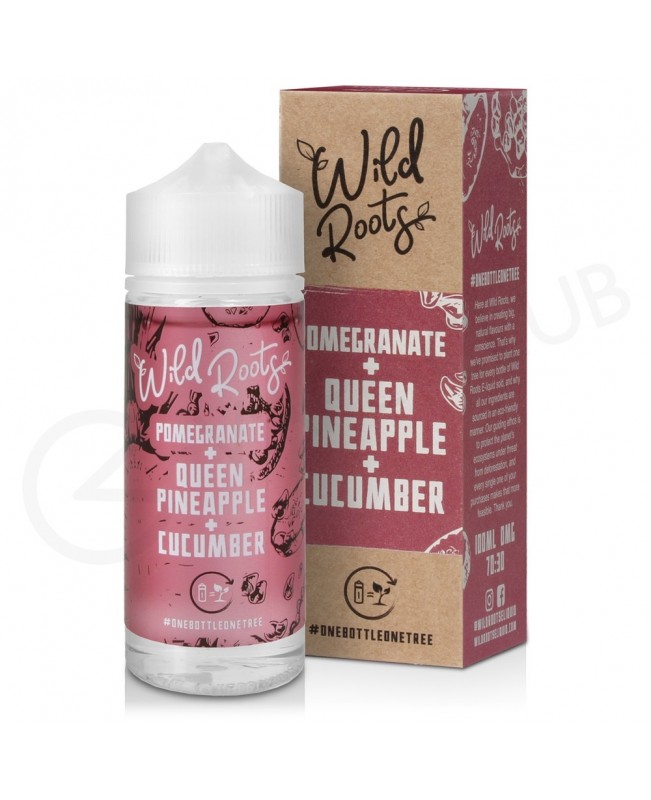 Pomegranate, Queen Pineapple & Cucumber Shortfill E-Liquid by Wild Roots 100ml