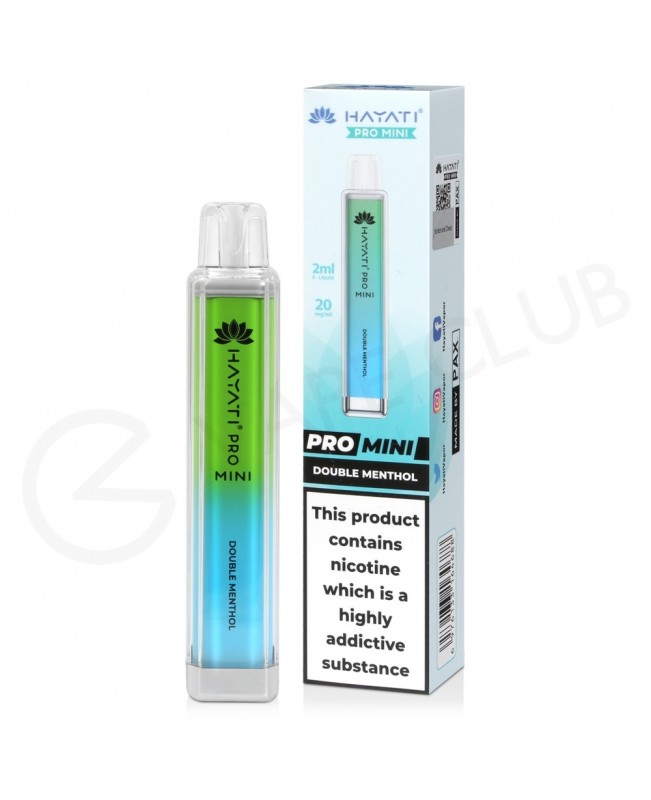 Double Menthol Hayati Pro Mini 600 Disposable Vape