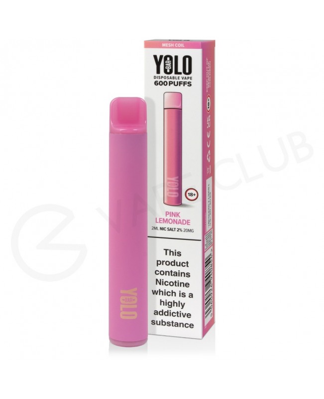 Pink Lemonade Yolo Bar M600 Disposable Vape