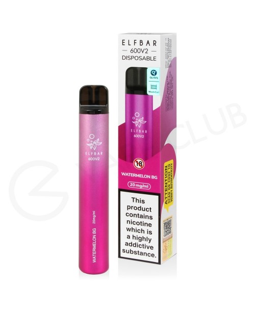 Watermelon BG Elf Bar 600 V2 Disposable Vape