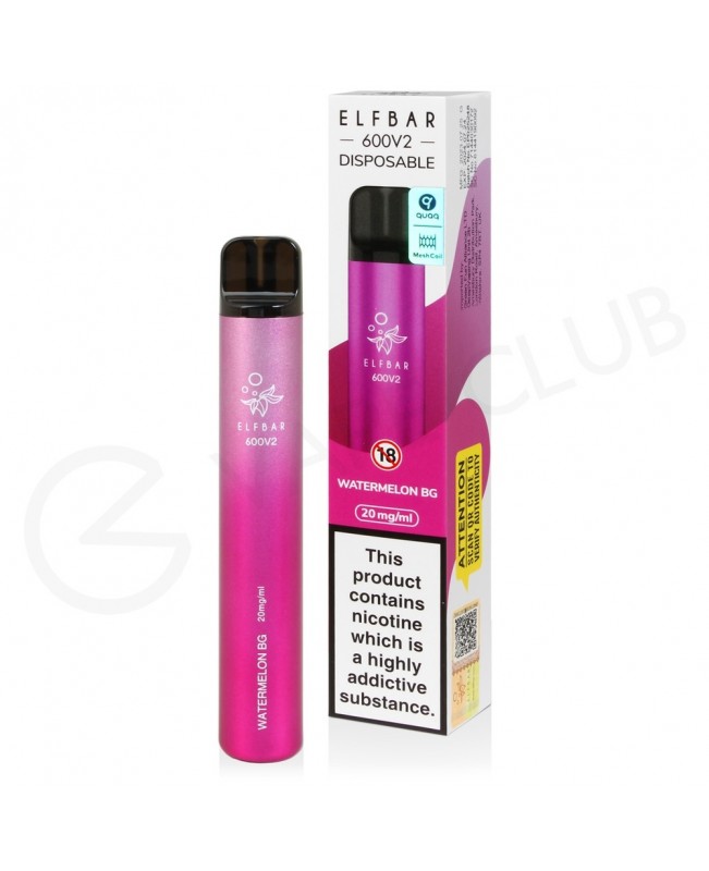 Watermelon BG Elf Bar 600 V2 Disposable Vape