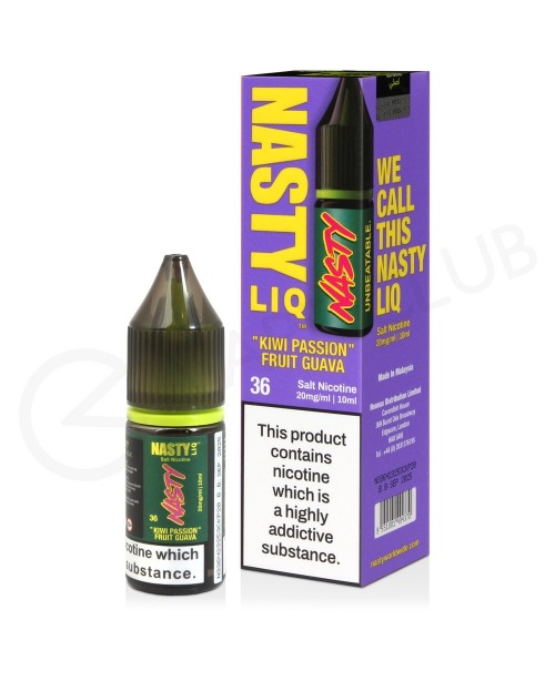 Kiwi Passion Fruit Guava Nic Salt E-Liquid by Nast...