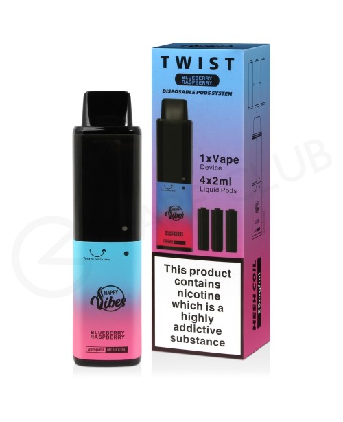 Blueberry Raspberry Happy Vibes Twist 2400 Disposa...