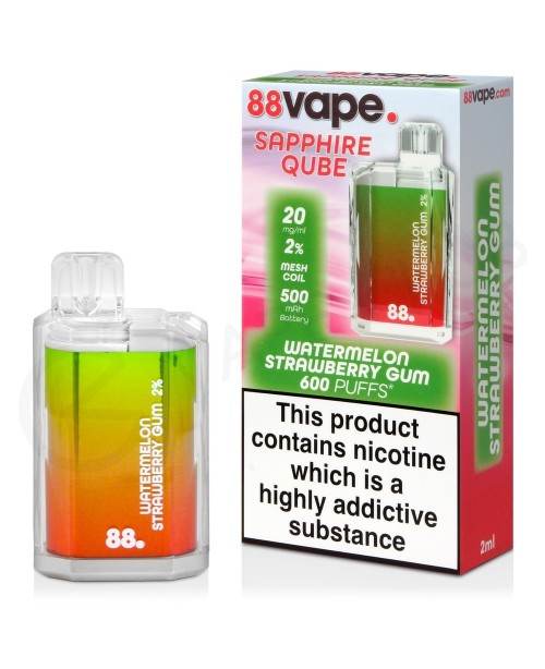 Watermelon Strawberry Bubblegum 88Vape Sapphire Qu...