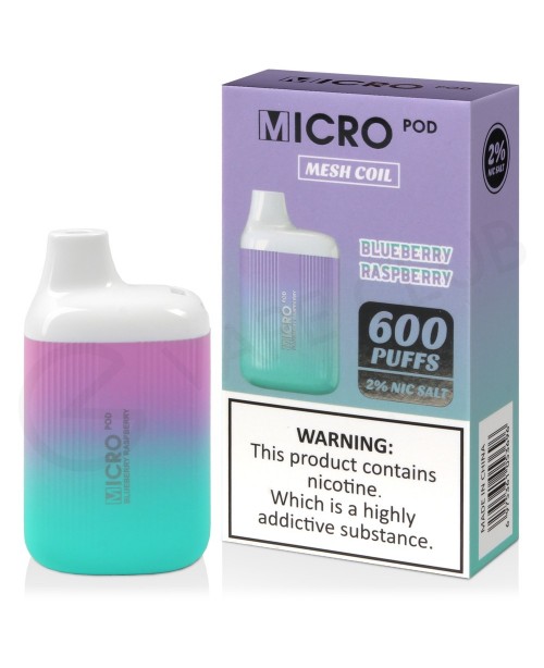 Blueberry Raspberry Micro Pod 600 Disposable Vape