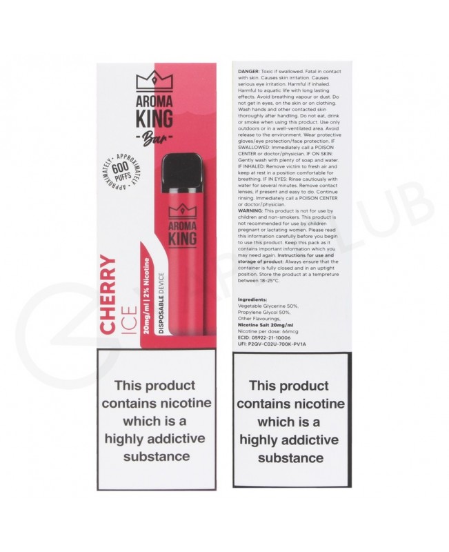 Cherry Ice Aroma King Disposable Vape