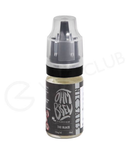 The Black E-liquid by Ohm Brew 50/50 Nic Salts