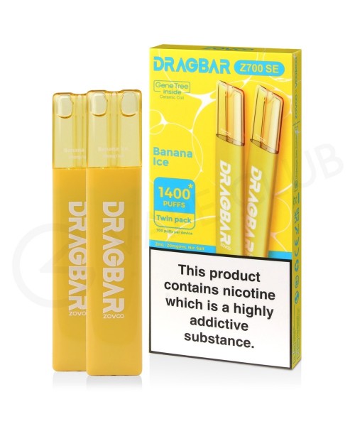 Banana Ice Drag Bar Z700 SE Disposable Vape (2 Pac...