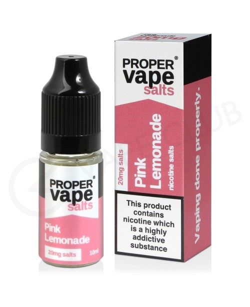 Pink Lemonade Nic Salt E-Liquid by Proper Vape