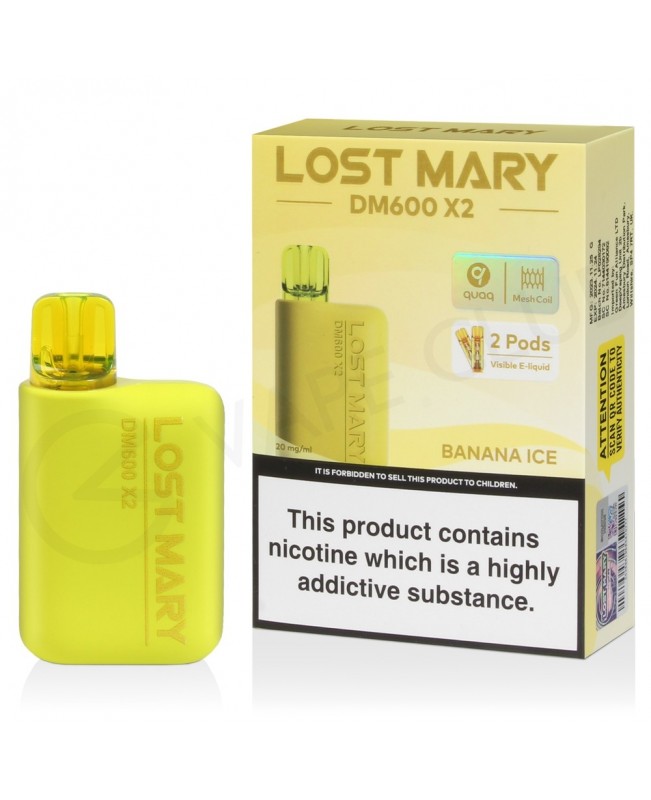 Banana Ice Lost Mary DM600 X2 Disposable Vape