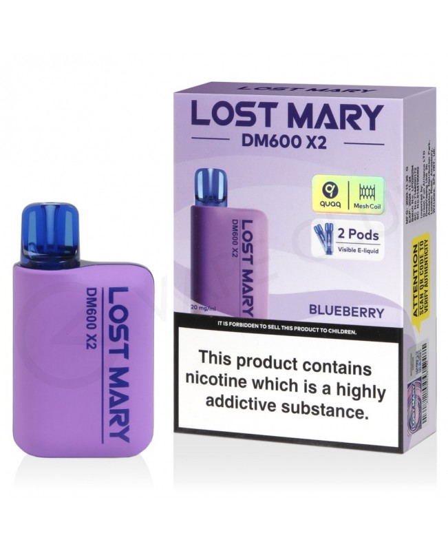 Blueberry Lost Mary DM600 X2 Disposable Vape